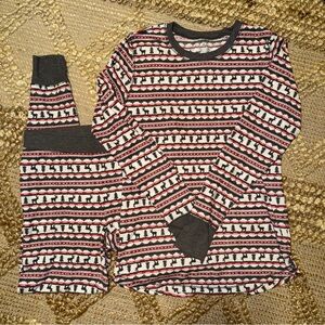Cuddl Duds Christmas Moose Thermal Pajama Set